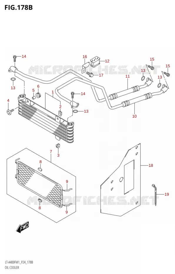 RADIATEUR D'HUILE Suzuki QUAD 400 KINGQUAD 2021  LT-A400F M1 (P24)