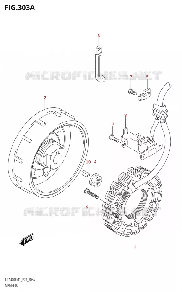 ALLUMAGE ROTOR - STATOR Suzuki QUAD 400 KINGQUAD 2021  LT-A400F M1 (P43)
