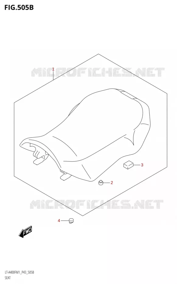 SELLE Suzuki QUAD 400 KINGQUAD 2021  LT-A400F M1 (P43)