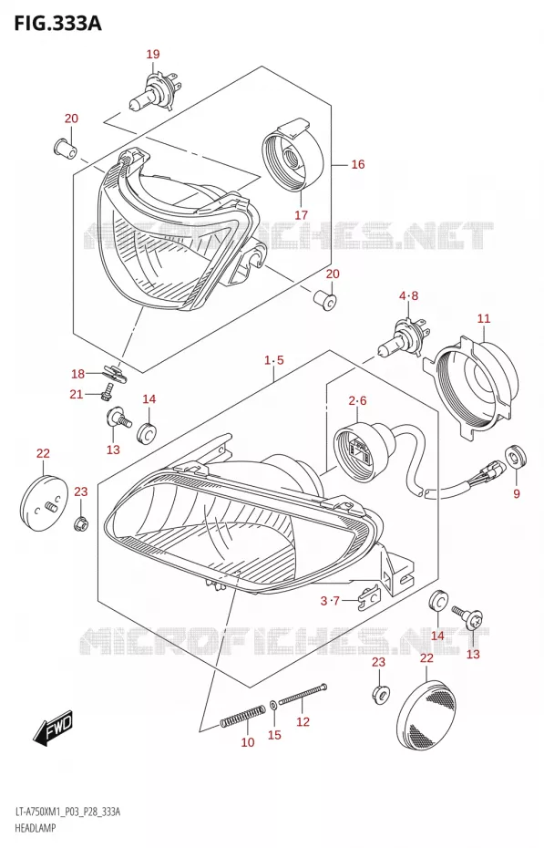 PHARE Suzuki QUAD 750 KINGQUAD 2021  LT-A750X M1 (P28)