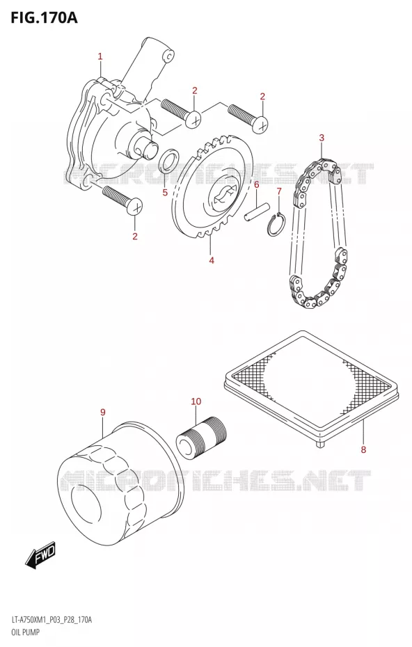 POMPE A HUILE Suzuki QUAD 750 KINGQUAD 2021  LT-A750X M1 (P33)