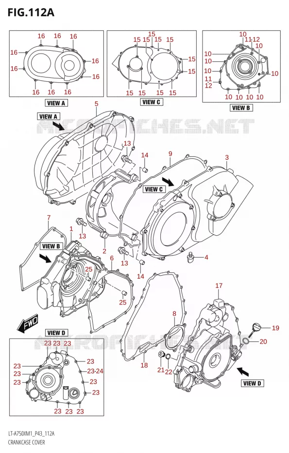 COUVERCLES DE CARTERS Suzuki QUAD 750 KINGQUAD 2021  LT-A750X M1 (P43)