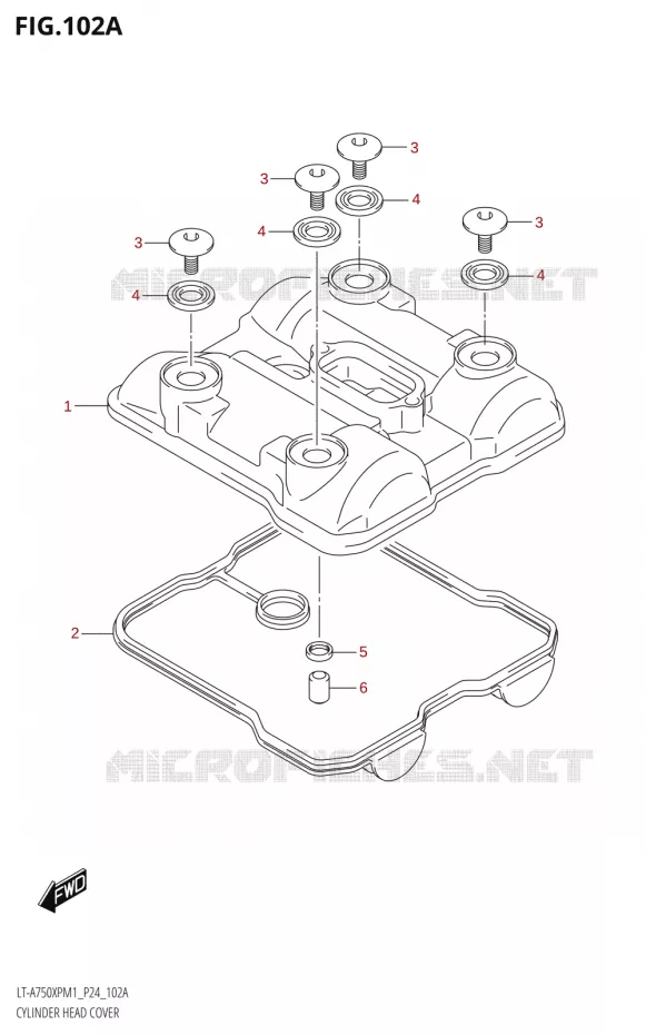 COUVRE CULASSE Suzuki QUAD 750 KINGQUAD 2021  LT-A750XP / XPZ M1 (P24)