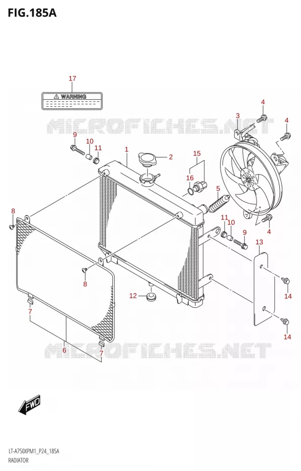 RADIATEUR Suzuki QUAD 750 KINGQUAD 2021  LT-A750XP / XPZ M1 (P24)