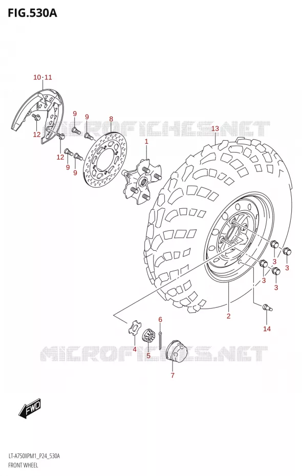 ROUE AVANT (LT-A750XP) Suzuki QUAD 750 KINGQUAD 2021  LT-A750XP / XPZ M1 (P24)