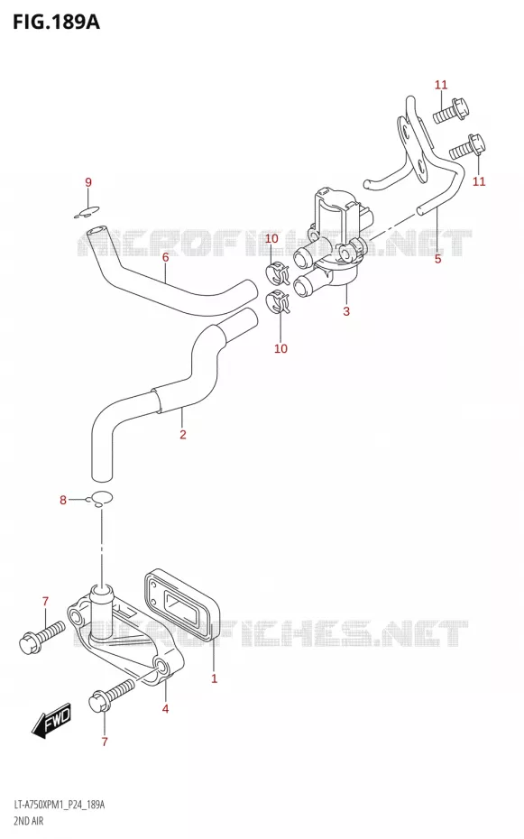 SYSTEME RECYCLAGE GAZ ECHAPPEMENT Suzuki QUAD 750 KINGQUAD 2021  LT-A750XP / XPZ M1 (P24)
