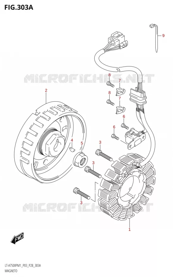 ALLUMAGE ROTOR - STATOR Suzuki QUAD 750 KINGQUAD 2021  LT-A750XP / XPZ M1 (P28)