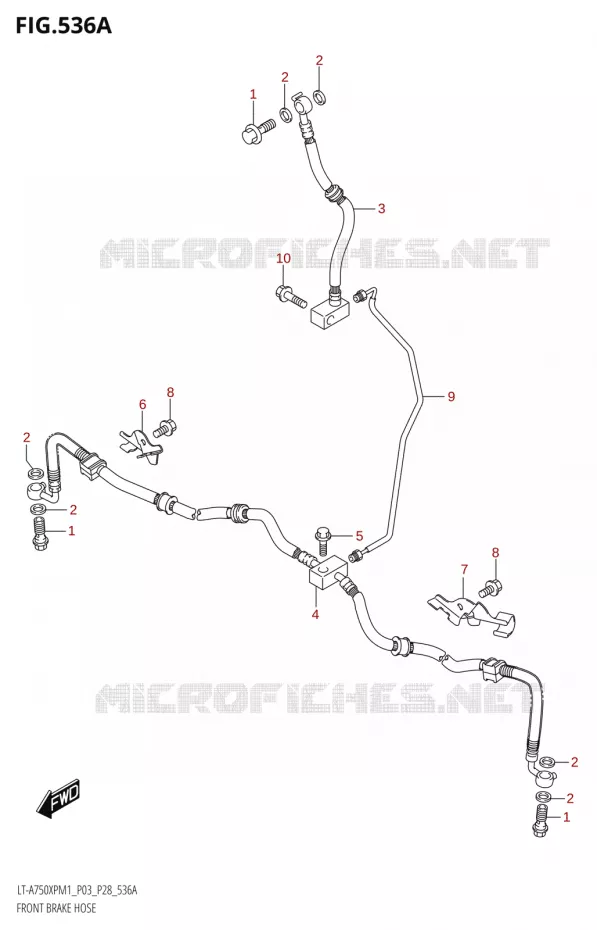 DURITE DE FREIN AVANT Suzuki QUAD 750 KINGQUAD 2021  LT-A750XP / XPZ M1 (P28)
