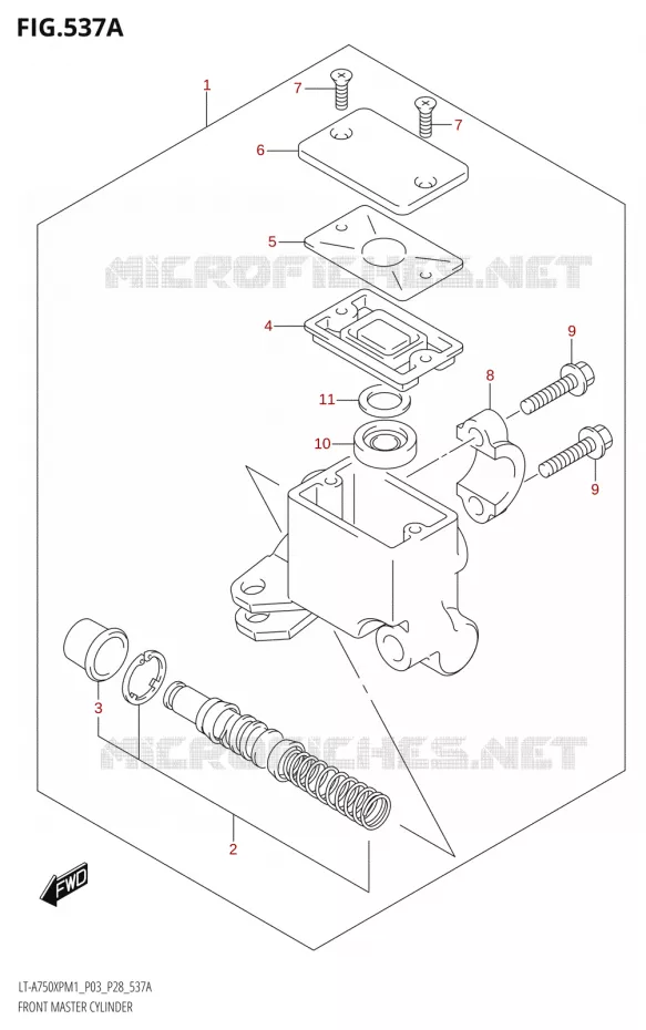 MAITRE CYLINDRE AVANT Suzuki QUAD 750 KINGQUAD 2021  LT-A750XP / XPZ M1 (P28)