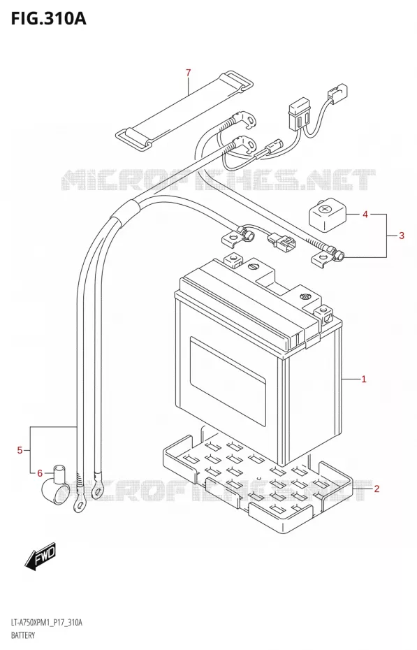 BATTERIE Suzuki QUAD 750 KINGQUAD 2021  LT-A750XP / XPZ M1 (P17)
