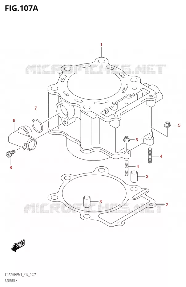 CYLINDRE Suzuki QUAD 750 KINGQUAD 2021  LT-A750XP / XPZ M1 (P17)