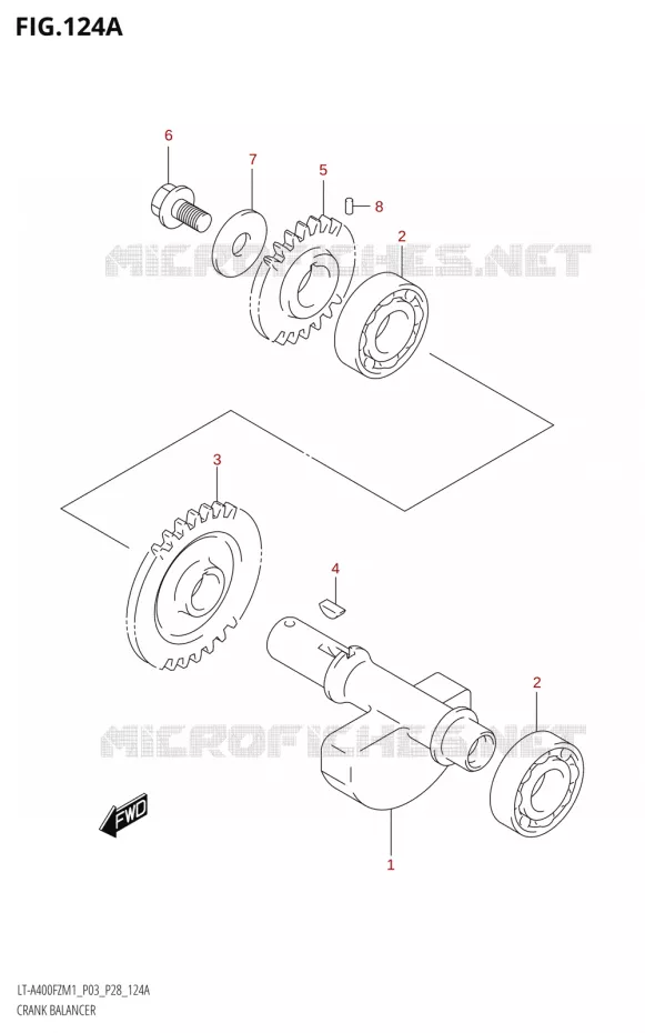 BALANCIER Suzuki QUAD 400 KINGQUAD 2021  LT-A400FZ M1 (P03)