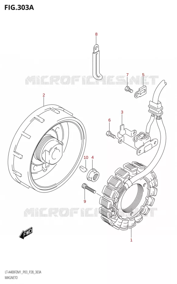 ALLUMAGE ROTOR - STATOR Suzuki QUAD 400 KINGQUAD 2021  LT-A400FZ M1 (P28)