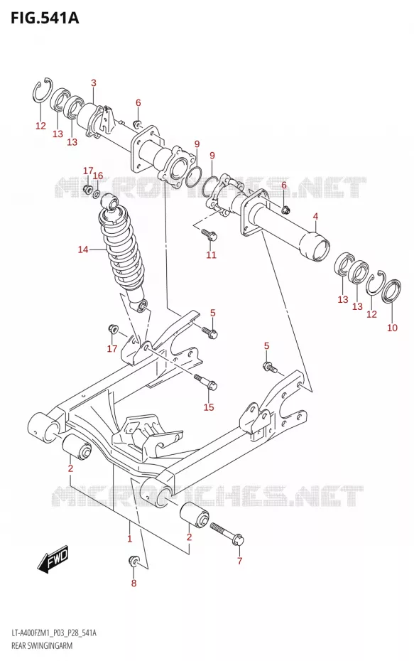BRAS OSCILLANT Suzuki QUAD 400 KINGQUAD 2021  LT-A400FZ M1 (P28)