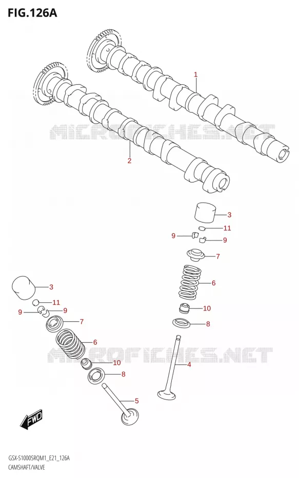ARBRE A CAMES - SOUPAPES Suzuki MOTO 1000 KATANA 2021  GSX-S1000SRQ M1 (E21)