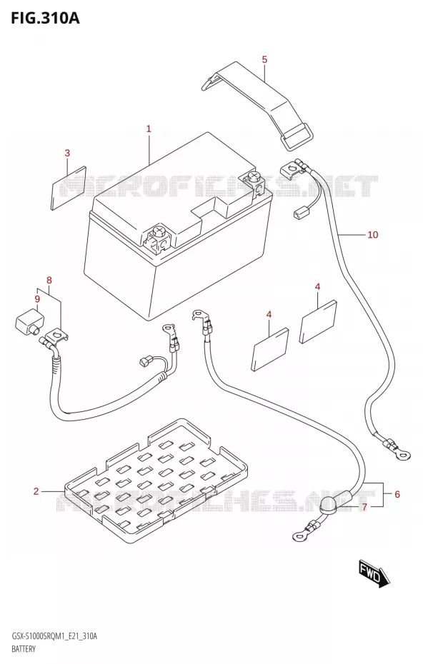 BATTERIE Suzuki MOTO 1000 KATANA 2021  GSX-S1000SRQ M1 (E21)