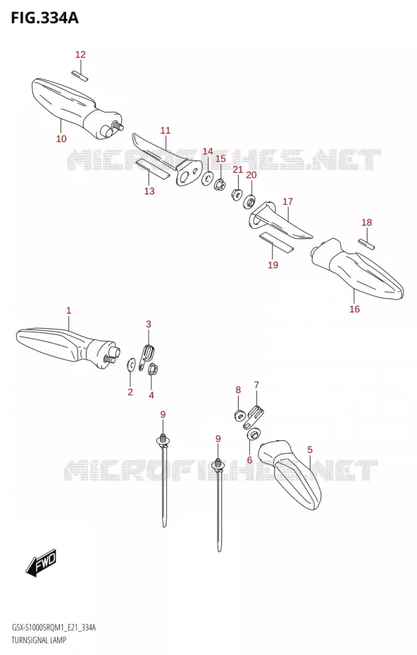 CLIGNOTANTS Suzuki MOTO 1000 KATANA 2021  GSX-S1000SRQ M1 (E21)