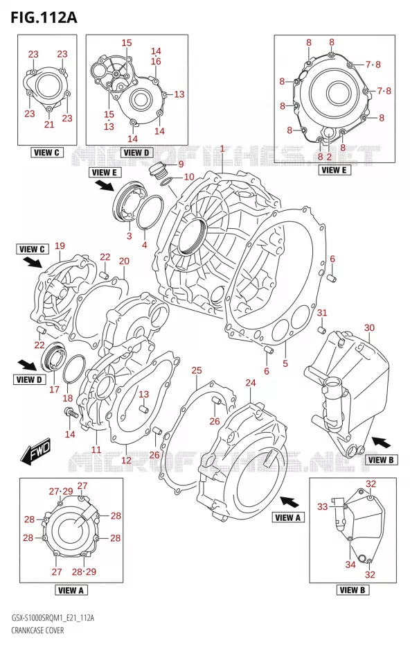 COUVERCLES DE CARTERS Suzuki MOTO 1000 KATANA 2021  GSX-S1000SRQ M1 (E21)