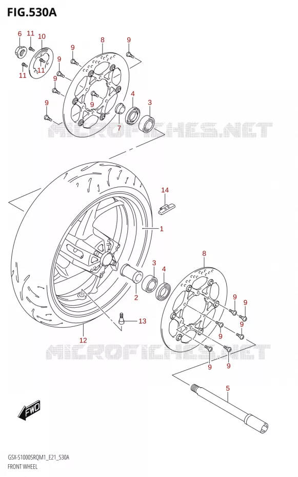 ROUE AVANT Suzuki MOTO 1000 KATANA 2021  GSX-S1000SRQ M1 (E21)