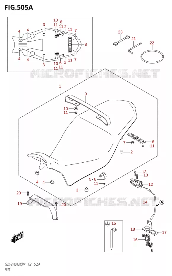 SELLE Suzuki MOTO 1000 KATANA 2021  GSX-S1000SRQ M1 (E21)