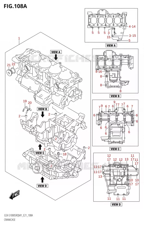 CARTERS MOTEUR Suzuki MOTO 1000 KATANA 2021  GSX-S1000SRQ M1 (E24)