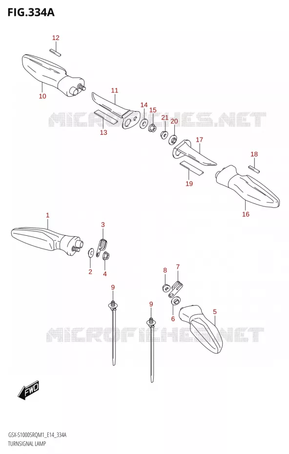 CLIGNOTANTS Suzuki MOTO 1000 KATANA 2021  GSX-S1000SRQ M1 (E14)