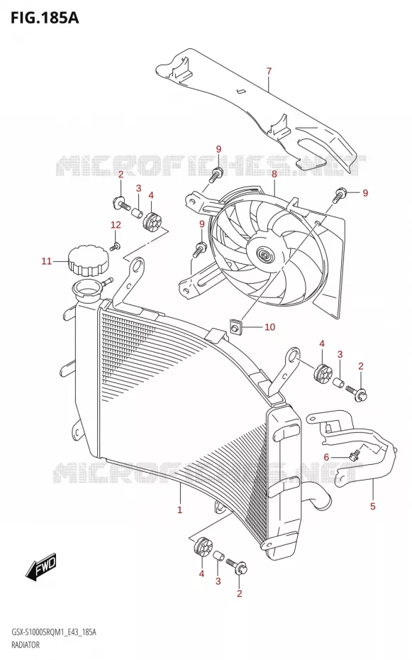 RADIATEUR Suzuki MOTO 1000 KATANA 2021  GSX-S1000SRQ M1 (E43)
