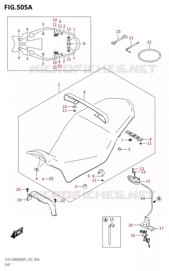 SELLE Suzuki MOTO 1000 KATANA 2021  GSX-S1000SRQ M1 (E43)