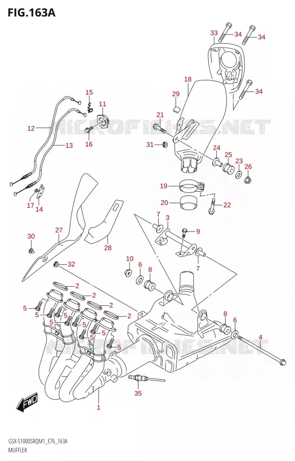 SILENCIEUX Suzuki MOTO 1000 KATANA 2021  GSX-S1000SRQ M1 (E76 ECE2 E17,22,39)
