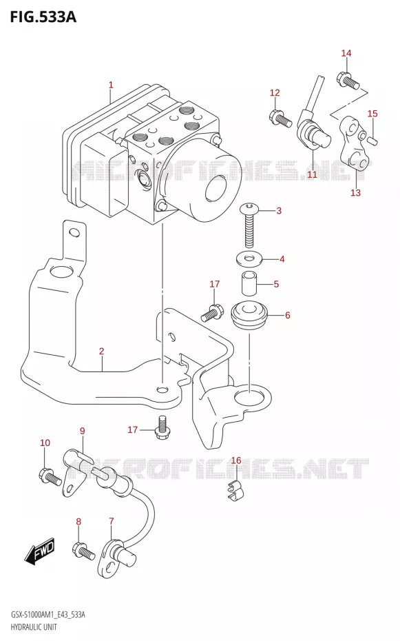 SYSTÈME ABS Suzuki MOTO 1000 GSX-S 2021  GSX-S1000A M1 /​ GSX-S1000AZ M1 (E43)