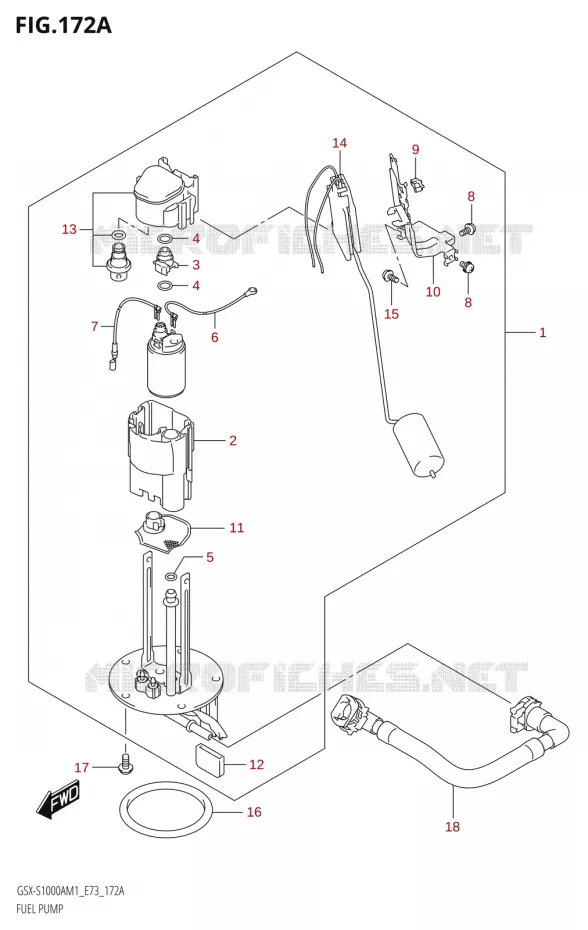 POMPE A ESSENCE Suzuki MOTO 1000 GSX-S 2021  GSX-S1000A M1 /​ GSX-S1000AZ M1 (E73)