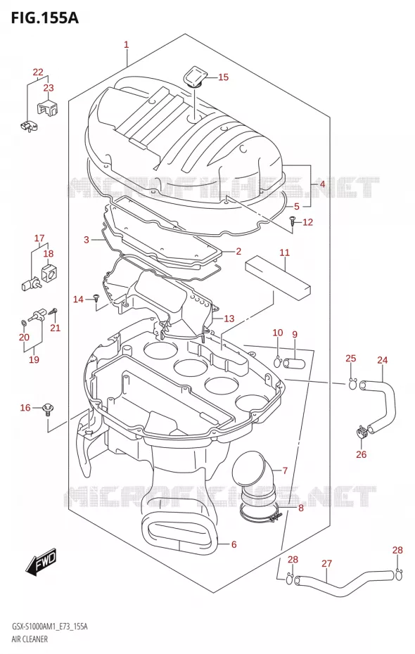 FILTRE A AIR Suzuki MOTO 1000 GSX-S 2021  GSX-S1000A M1 /​ GSX-S1000AZ M1 (E73)