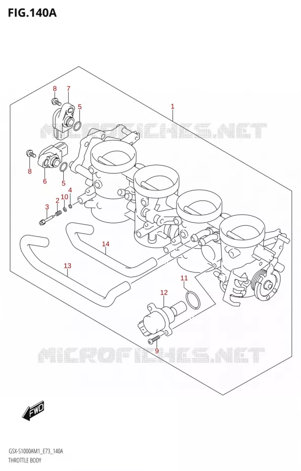 CORPS DE PAPILLON Suzuki MOTO 1000 GSX-S 2021  GSX-S1000A M1 /​ GSX-S1000AZ M1 (E73)