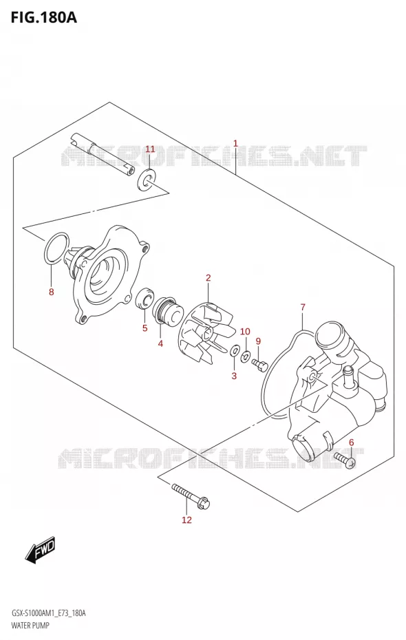 POMPE A EAU Suzuki MOTO 1000 GSX-S 2021  GSX-S1000A M1 /​ GSX-S1000AZ M1 (E73)