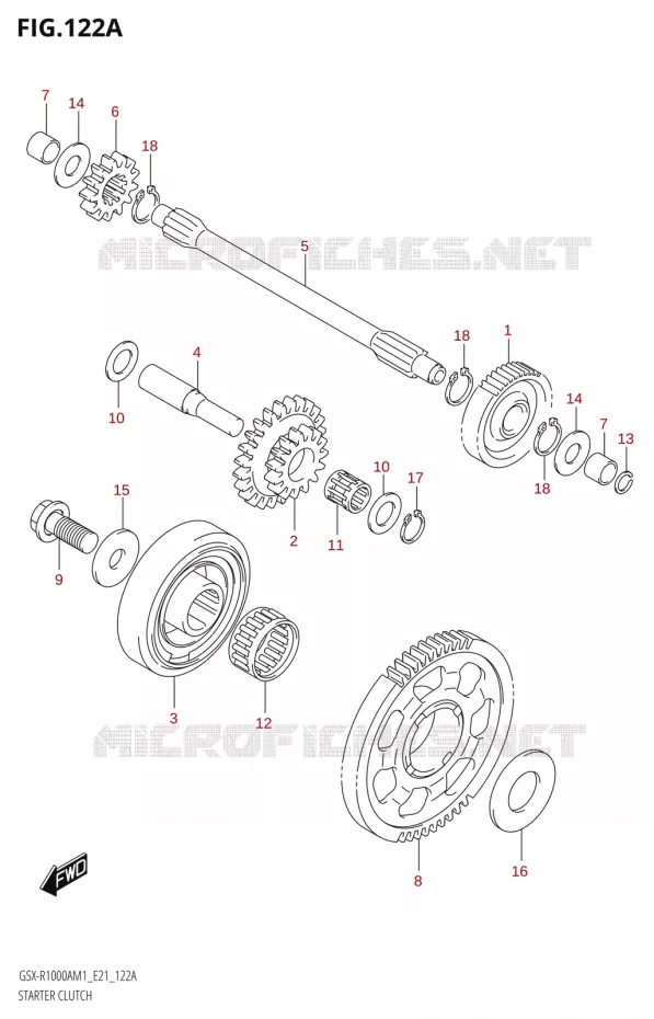 ROUE LIBRE DE DEMARREUR Suzuki MOTO 1000 GSX-R 2021  GSX-R1000A M1 /​ GSX-R1000ZA M1