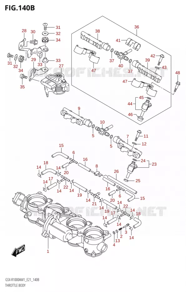 CORPS DE PAPILLON Suzuki MOTO 1000 GSX-R 2021  GSX-R1000A M1 /​ GSX-R1000ZA M1