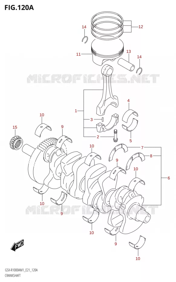 VILEBREQUIN Suzuki MOTO 1000 GSX-R 2021  GSX-R1000A M1 /​ GSX-R1000ZA M1