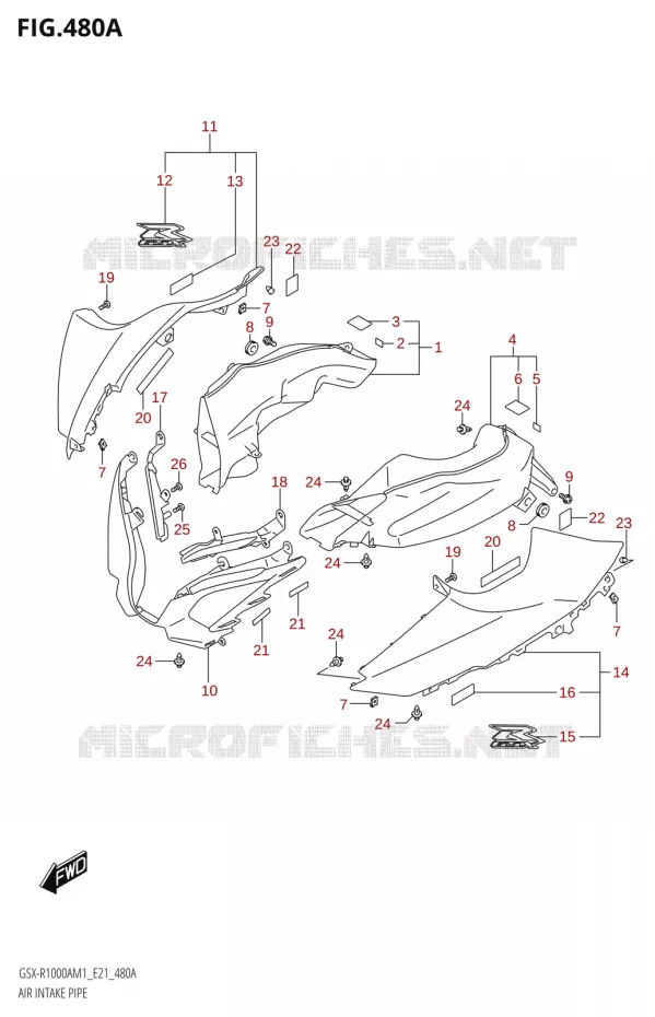 PRISE D AIR (GSX-R1000A) Suzuki MOTO 1000 GSX-R 2021  GSX-R1000A M1 /​ GSX-R1000ZA M1