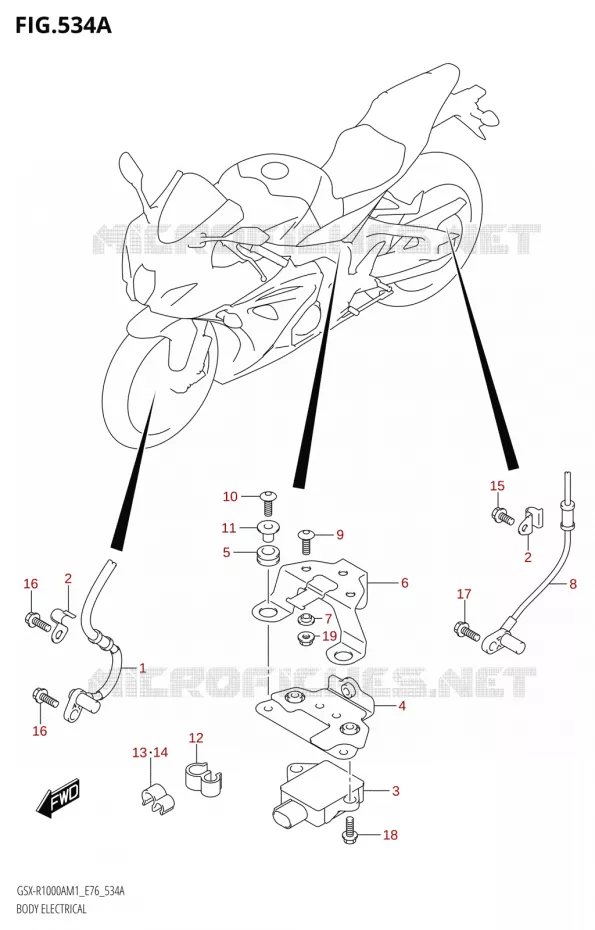 COMPOSANTS ELECTRIQUES000A,GSX-R1000ZA) Suzuki MOTO 1000 GSX-R 2021  GSX-R1000A M1 /​ GSX-R1000ZA M1  ( E76 ECE2 E17,22,39 )