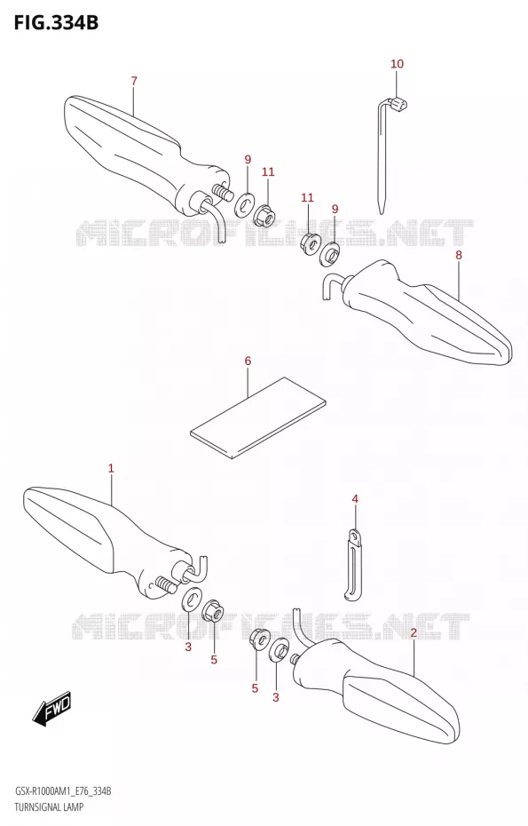 CLIGNOTANTS Suzuki MOTO 1000 GSX-R 2021  GSX-R1000A M1 /​ GSX-R1000ZA M1  ( E76 ECE2 E17,22,39 )