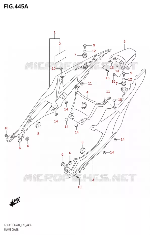 CARENAGES (GSX-R1000A) Suzuki MOTO 1000 GSX-R 2021  GSX-R1000A M1 /​ GSX-R1000ZA M1  ( E76 ECE2 E17,22,39 )