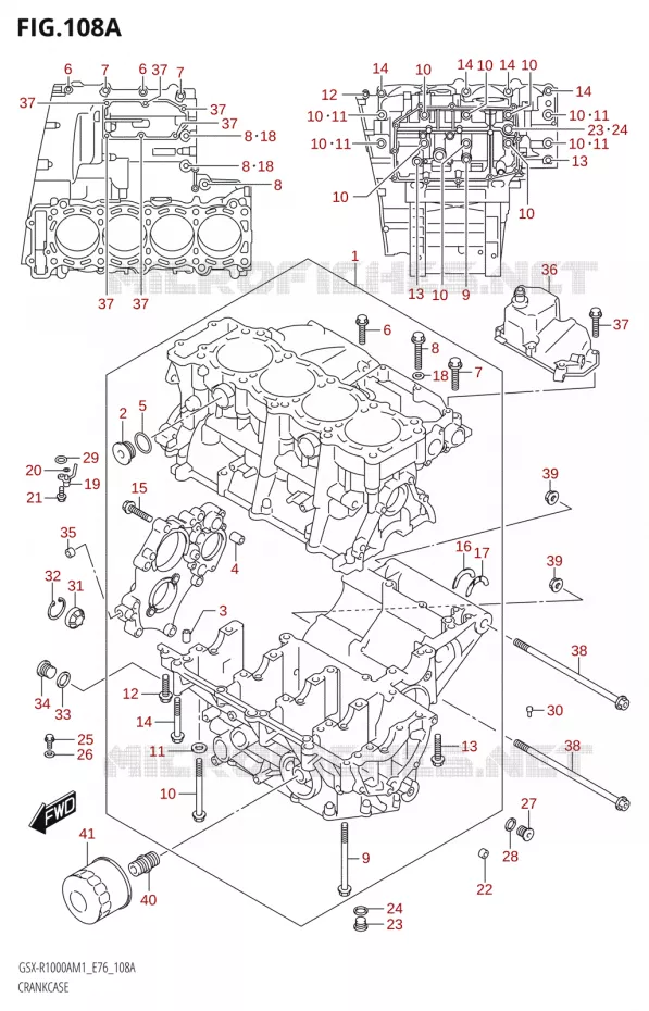 CARTERS MOTEUR Suzuki MOTO 1000 GSX-R 2021  GSX-R1000A M1 /​ GSX-R1000ZA M1  ( E76 ECE2 E17,22,39 )