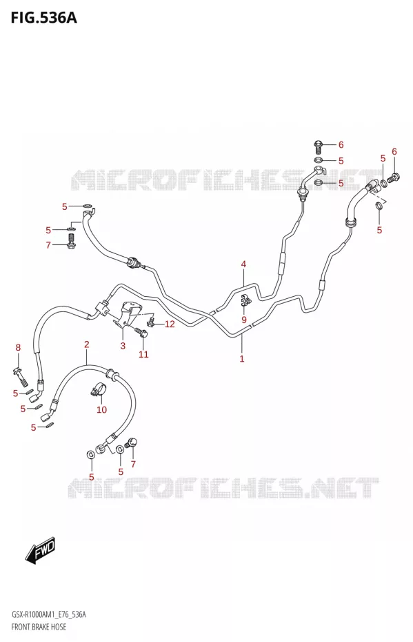 DURITE DE FREIN AVANTR1000A,GSX-R1000ZA) Suzuki MOTO 1000 GSX-R 2021  GSX-R1000A M1 /​ GSX-R1000ZA M1  ( E76 ECE2 E17,22,39 )
