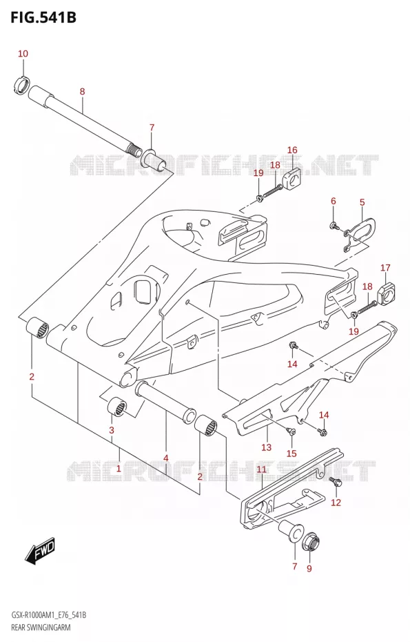 BRAS OSCILLANTM (GSX-R1000A,GSX-R1000ZA) Suzuki MOTO 1000 GSX-R 2021  GSX-R1000A M1 /​ GSX-R1000ZA M1  ( E76 ECE2 E17,22,39 )