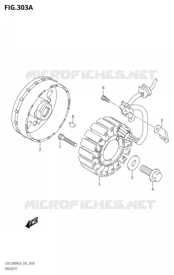 ALLUMAGE ROTOR - STATOR Suzuki MOTO 1300 HAYABUSA 2018  GSX1300RA L8 (E43)