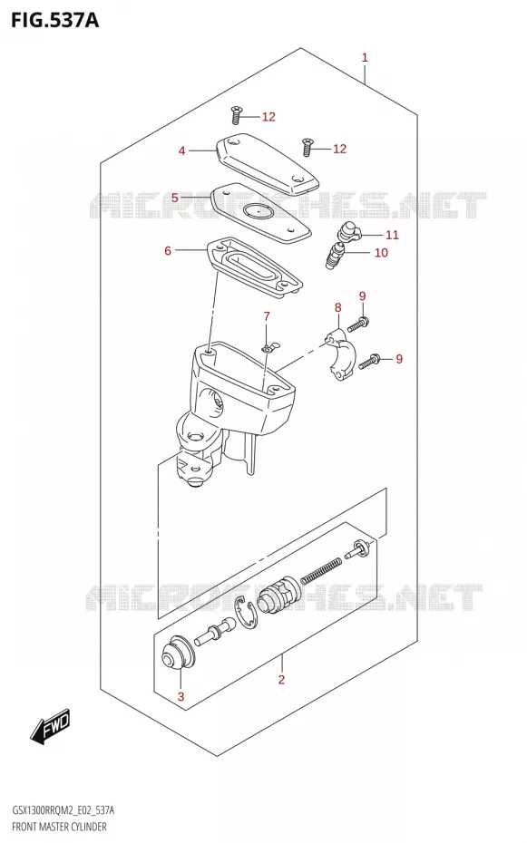 MAITRE CYLINDRE AVANT Suzuki MOTO 1300 HAYABUSA 2022  GSX1300RRQ M2 (E19)