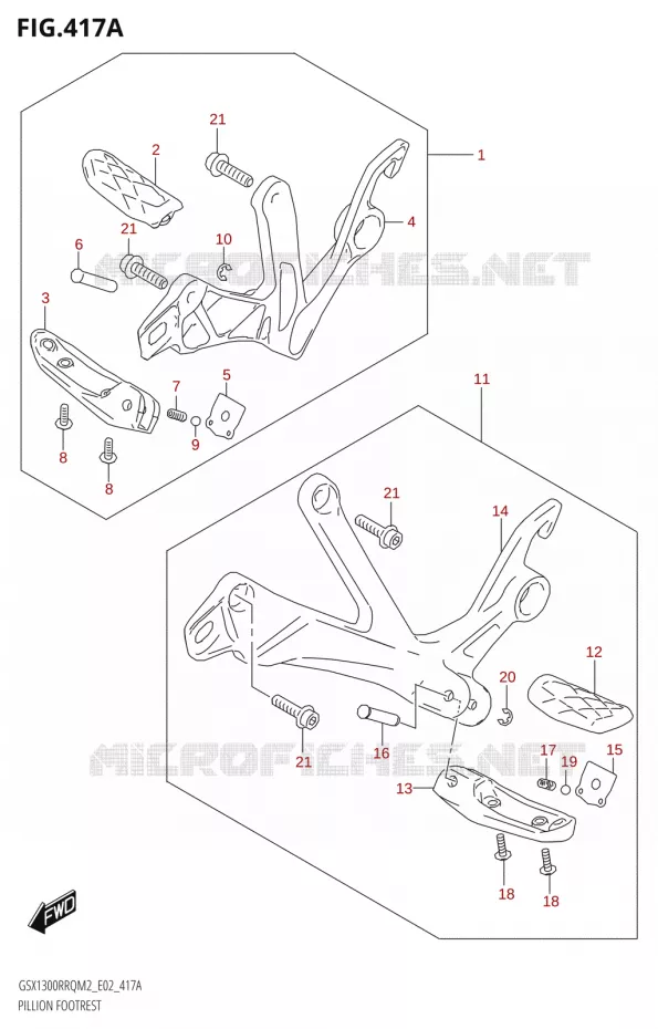 REPOSE PIED Suzuki MOTO 1300 HAYABUSA 2022  GSX1300RRQ M2 (E19)