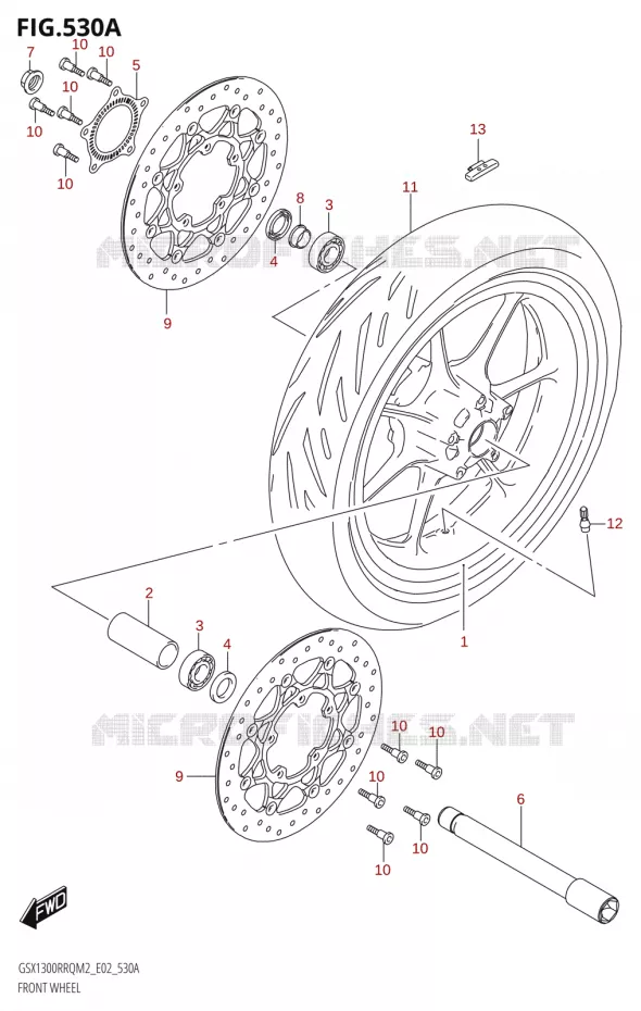 ROUE AVANT Suzuki MOTO 1300 HAYABUSA 2022  GSX1300RRQ M2 (E19)
