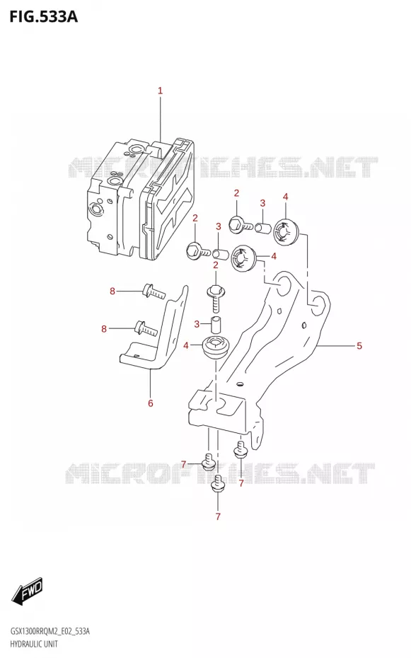 SYSTÈME ABS Suzuki MOTO 1300 HAYABUSA 2022  GSX1300RRQZ  M2 (E19)