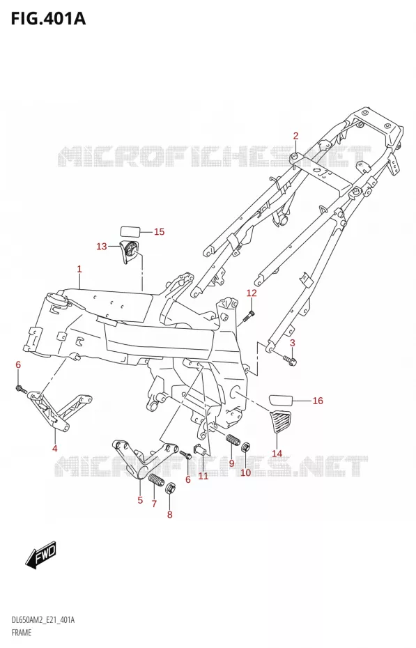 CADRE Suzuki MOTO 650 V-STROM 2022  DL650A M2 (E21)
